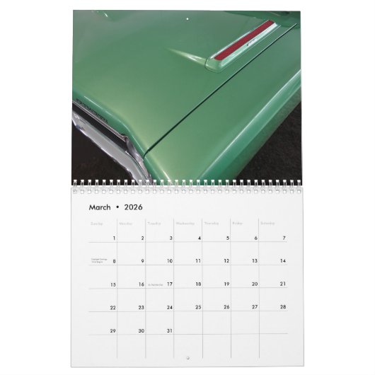 Mopar Hoods kalender (Mar 2026)
