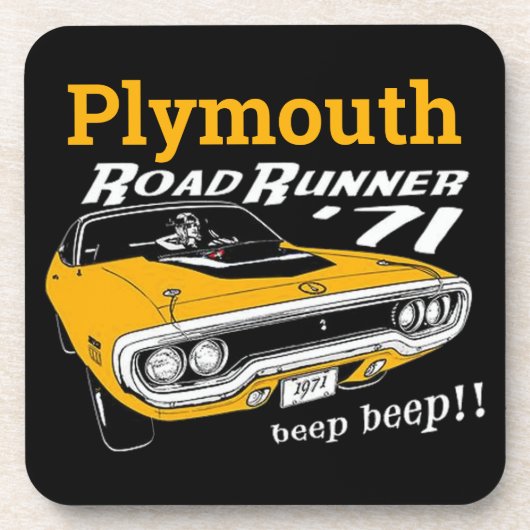 Mopar Plymouth Roadrunner Bier Onderzetter (Voorkant)