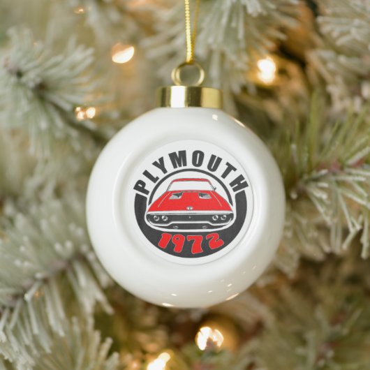 Mopar - Plymouth Roadrunner Satellite Musclecar  Keramische Bal Ornament (Boom)