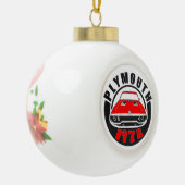 Mopar - Plymouth Roadrunner Satellite Musclecar  Keramische Bal Ornament (Links)