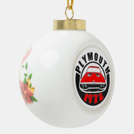 Mopar - Plymouth Roadrunner Satellite Musclecar  Keramische Bal Ornament (Links)