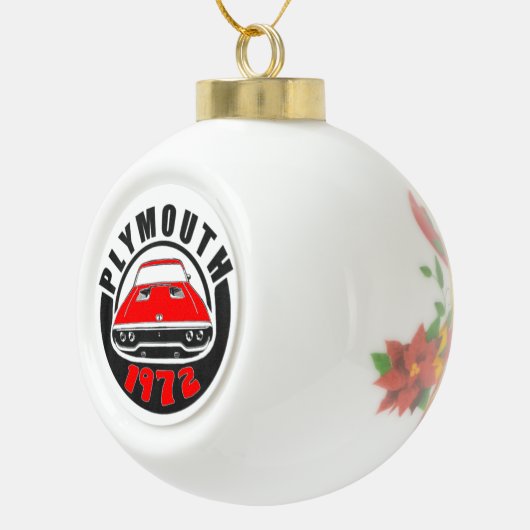 Mopar - Plymouth Roadrunner Satellite Musclecar  Keramische Bal Ornament (Rechts)
