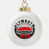 Mopar - Plymouth Roadrunner Satellite Musclecar  Keramische Bal Ornament (Voorkant)