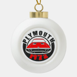 Mopar - Plymouth Roadrunner Satellite Musclecar  Keramische Bal Ornament