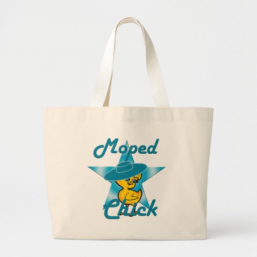 Moped Chick 7 Grote Tote Bag (Voorkant)