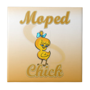 Moped Chick Tegeltje