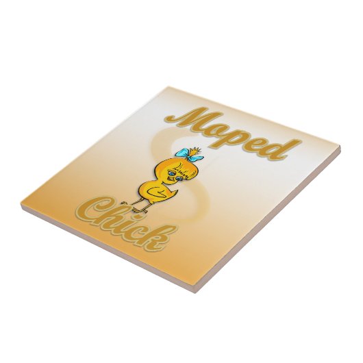 Moped Chick Tegeltje (Zijkant)