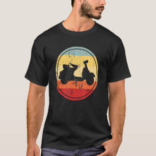 Moped Driver Retro Sunset Moped Motorbike T-shirt
