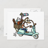 Moped Monkey Beachcomber Vacatie! Briefkaart (Voorkant / Achterkant)