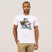 Moped Monkey Beachcomber Vacatie! T-shirt (Voorkant volledig)