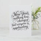 Moperse oudejaarsavond grap feestdagenkaart (Staand voorkant)