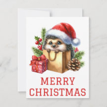 Mopige Kerstkaart van de Egel