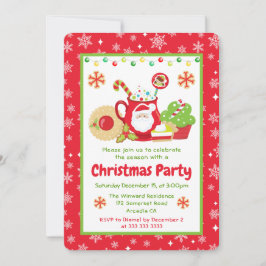 Mopje met leuk Kerstmanmotief & Koekjes Kerstfeest Kaart