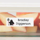 Mopneus in een vrolijke cartoonstijl op maat gemaa labels (Aangebracht)