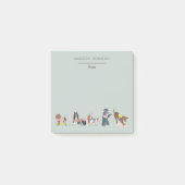 Moppen hunde monogram post-it® notes (Voorkant)