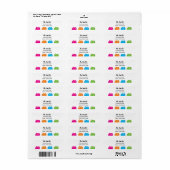 Moppen Kleurrijke Katten Retouradres Etiket (Full Sheet)