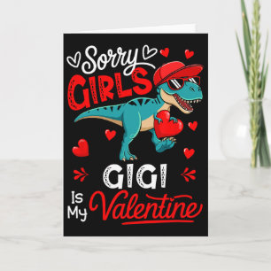 Moppen Meisjes Gigi Is Mijn Valentijn T-rex Single Kaart