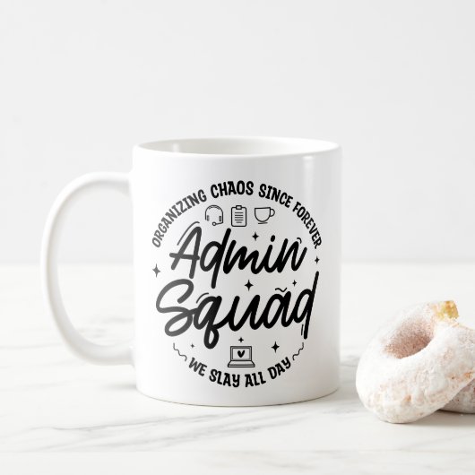 Moppen over administratieve professionals Admin Pr Koffiemok (Met donut)