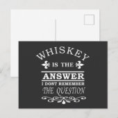 Moppen over whisky grappige drinkspreuken briefkaart (Voorkant / Achterkant)