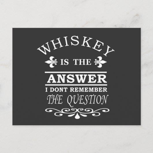 Moppen over whisky grappige drinkspreuken briefkaart (Voorkant)