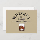 Moppen over whisky grappige drinkspreuken briefkaart (Voorkant / Achterkant)