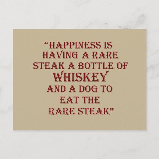 Moppen over whisky grappige drinkuitspraken briefkaart (Voorkant)