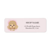 Moppenlabels met retouradres voor de Poodlewinkel Etiket (Voorkant)