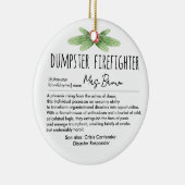 Moppenmaker brandweerman Funny definitie Aangepast Keramisch Ornament (Rechts)