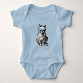 Mopperige Cute kat dier baby shirt