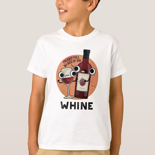 Mopperige Grappige Wijn Punt T-shirt (Voorkant)