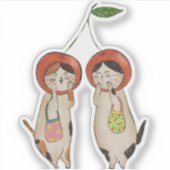 Mopperige Kersen Sticker (Voorkant)