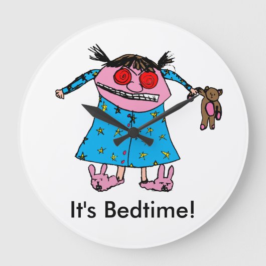 Mopperige Meisje Klok (Voorkant)