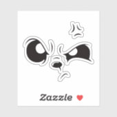Mopperige Panda Gezicht Minimalistische Vinyl Lapt Sticker (Vel)