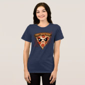 mopperige pizza Tri-Blend shirt (Voorkant volledig)