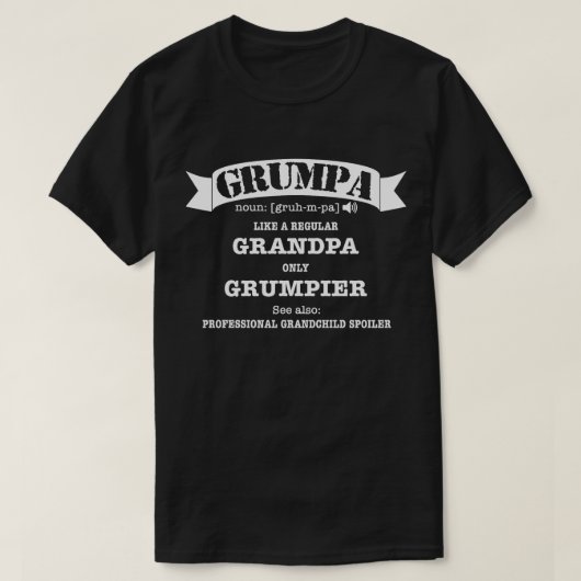 Mopperkont Definitie Grappige Opa Vaderdag T-shirt (Design voorkant)