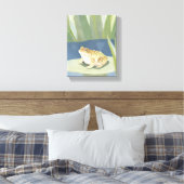mopperpad | Lilypad Pond Waterverf Canvas Afdruk (Insitu (Slaapkamer))