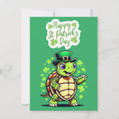 Moppertje Fun Turtle - Gelukkig St. Patrick's Dag  Feestdagenkaart (Voorkant)