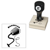 Moppertje stofzuiger cartoon humor rubberstempel (Gestempeld)