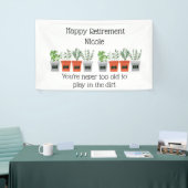 Moppertuinier Citaten met Naam voor Gepensioneerde Spandoek (Beurs)