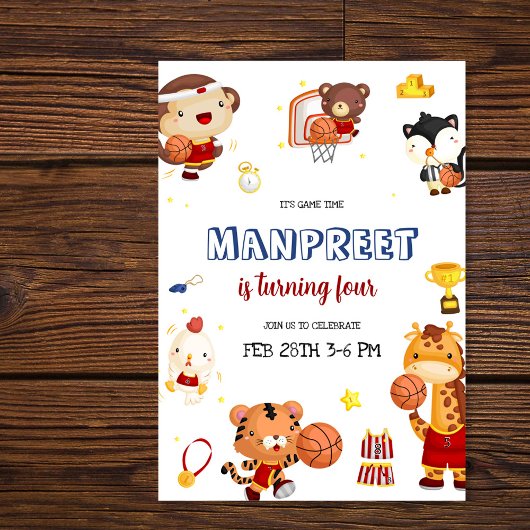 Moppie Kids Basketbal Kaart