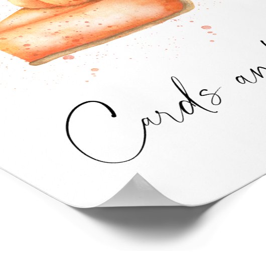 Moppie pompoen banner kaarten en cadeaus poster (Hoek)