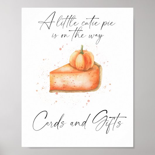 Moppie pompoen banner kaarten en cadeaus poster (Voorkant)