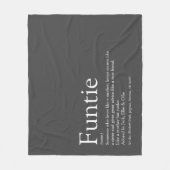 Moppie tante tante definitie Fun Grijs Fleece Deken (Voorkant)
