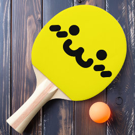 Moppig Gezicht Gele Ping Pong Bat Tafeltennisbatje