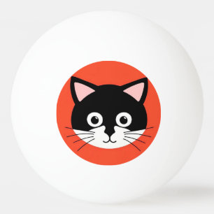 🐱 Moppig Kattengezicht Kleurrijke Tafeltennis Cad Pingpongbal