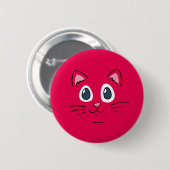 Moppig Kattengezicht Ronde Button 5,7 Cm (Voorkant /achterkant)