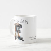 Moppige Browns Boxer Mok PERSONALISEERBAAR (Voorkant links)