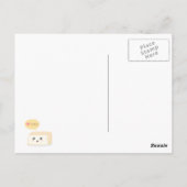 Moppige Cartoon - Soy Bean complimenteert Tofu Briefkaart (Achterkant)