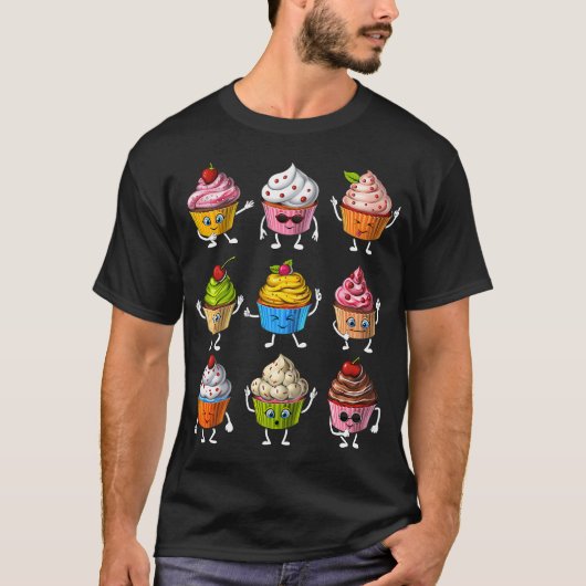 Moppige Cupcakes T-shirt (Voorkant)