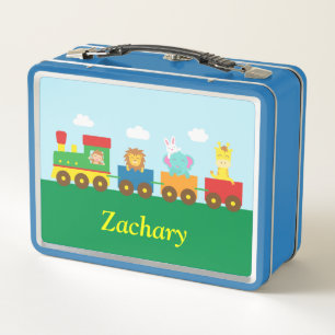 Moppige Dieren in Trein Kinderen Lunchbox